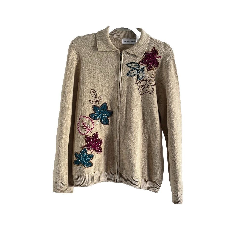 alfred dunner zip up sweater